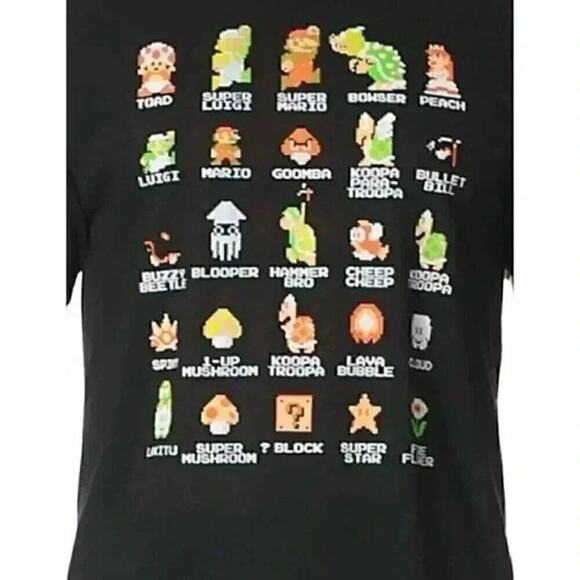 Mario Pixel Full Cast NWT Size XL - Picture 2 of 7